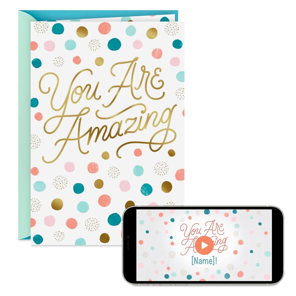 Hallmark "You Are Amazing" Birthday Card with Music & Video‎